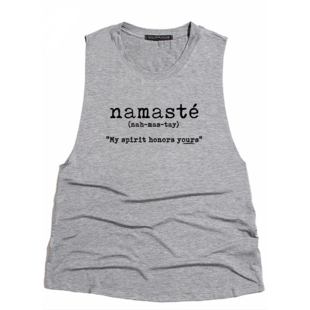 Last 1 L New Soft Namaste Graphic Tee - Picture 1 of 4